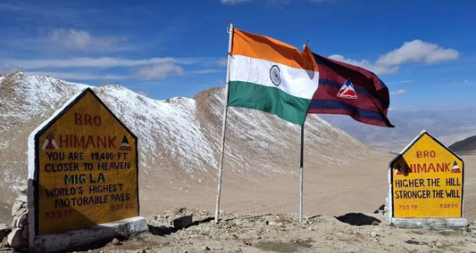 Ride to Mig La Pass (19,400 feet) The World's Highest Motorable Road
